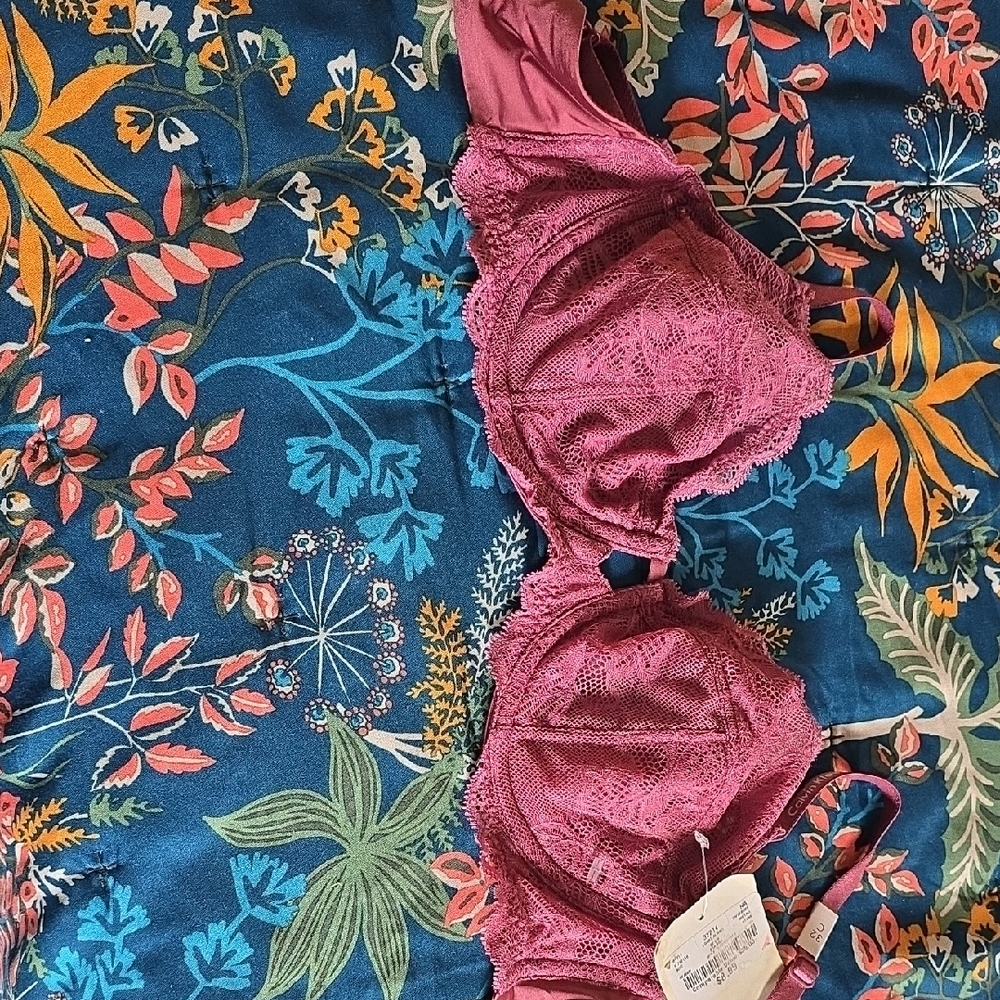 Calvin Klein Floral Print Fabric in Pink and Blue